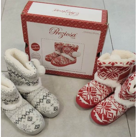 PANTOFOLA DONNA ANTI SCIVOLO SUOLA ART. 24061