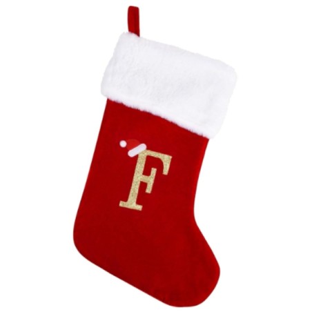 CALZA NATALIZIA LETTERA F CM15X30