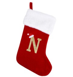CALZA NATALIZIA LETTERA N CM15X30