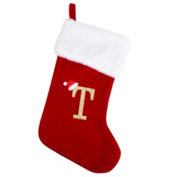 CALZA NATALIZIA LETTERA T CM15X30