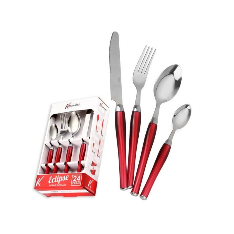ECLIPSE SET POSATE 24 PZ  ROSSO