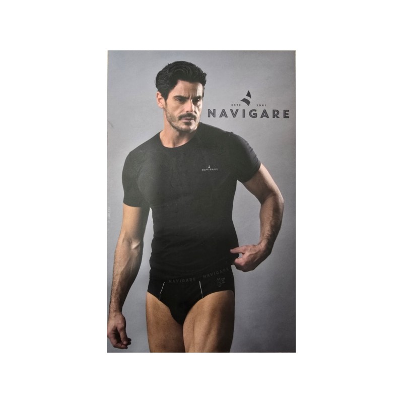 NAVIGARE SLIP+T-SHIRT GIROCOLLO COLORE NAVY