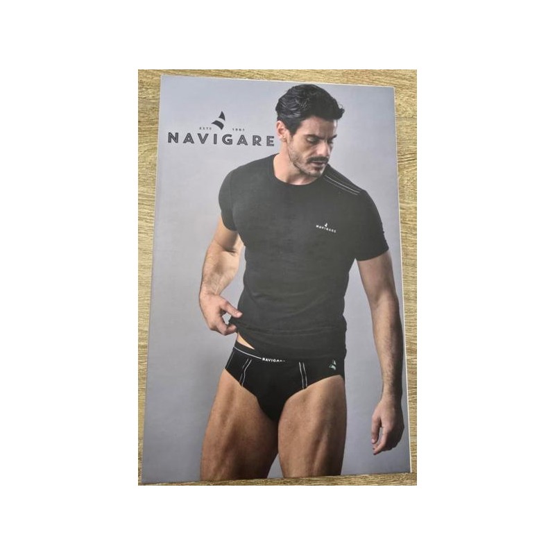 NAVIGARE SLIP+T-SHIRT GIROC.NERO