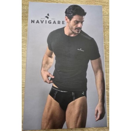 NAVIGARE SLIP+T-SHIRT GIROC.NERO