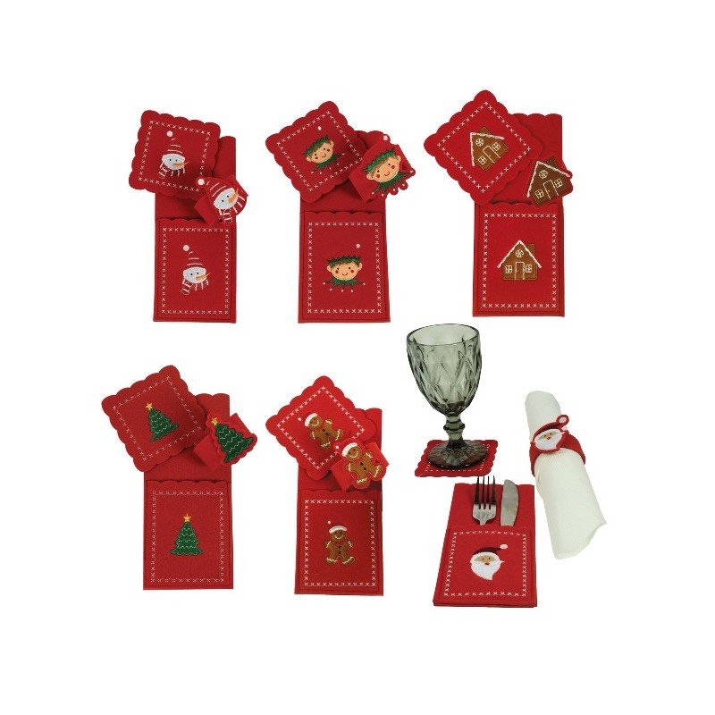 XMAS CHEER SET P/POSATE + SOTTOBICC HIER