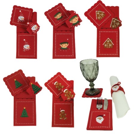 XMAS CHEER SET P/POSATE + SOTTOBICC HIER