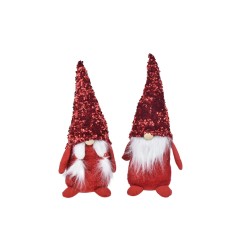 GNOMO 2ASS 20CM M.D224-027 PAIETTE ROSSO