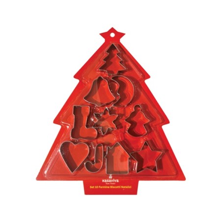 SET 10 FORMINE PER BISCOTTI ALBERO NATAL
