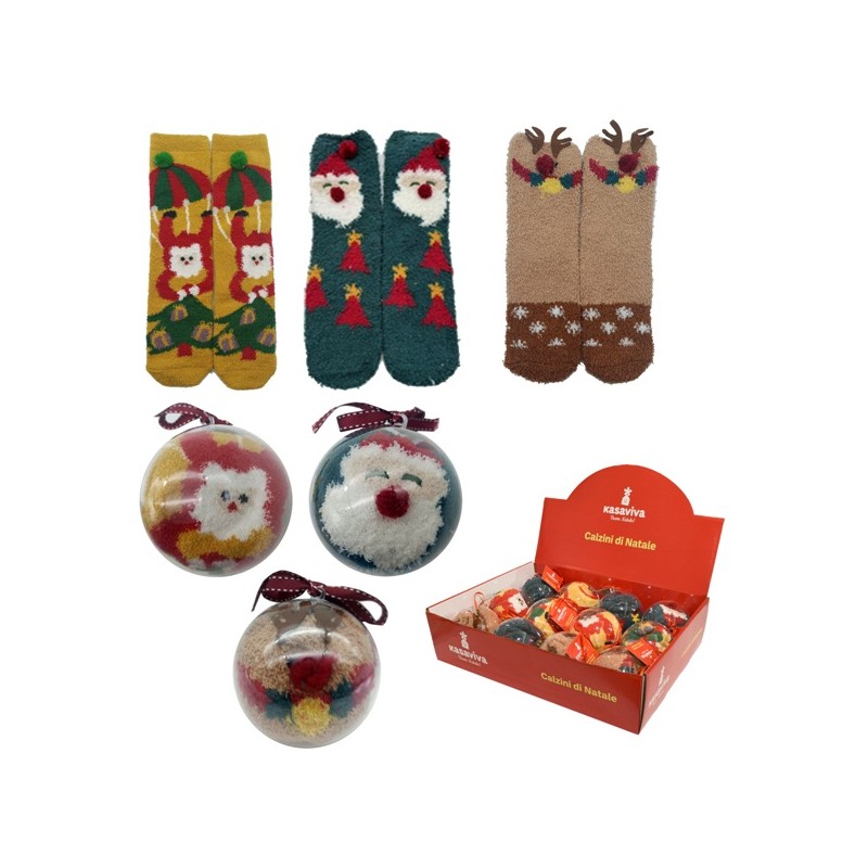 CALZINI DI NATALE IN SFERA REGALO