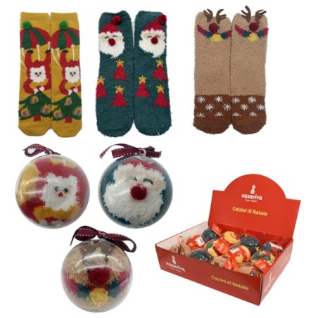 CALZINI DI NATALE IN SFERA REGALO