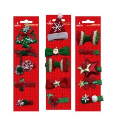 SET 5 FERMAGLI CAPELLI XMAS TIME AS S.