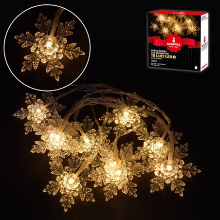 FILO FIOCCO DI NEVE 10 LED CM.165 B ATTE