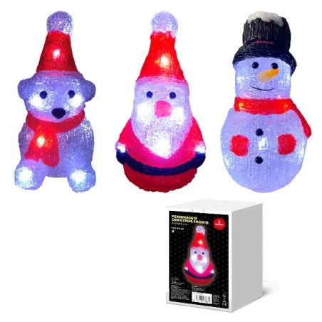 PERSONAGGIO XMAS SNOW 8LED CM.10X9X 16 A