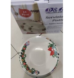 SERVIZIO 12 PIATTI BABBO NATALE