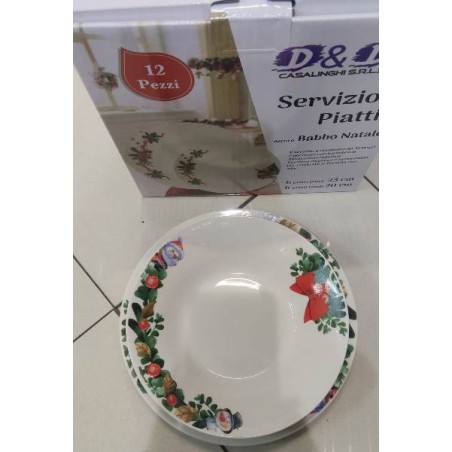 SERVIZIO 12 PIATTI BABBO NATALE