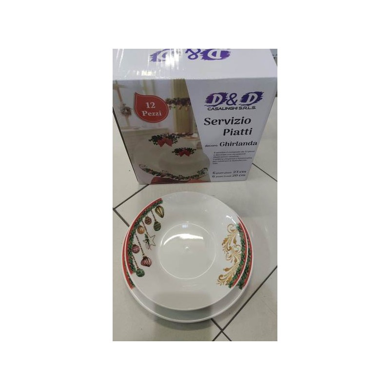 SERVIZIO PIATTI 12 PZ GHIRLANDA