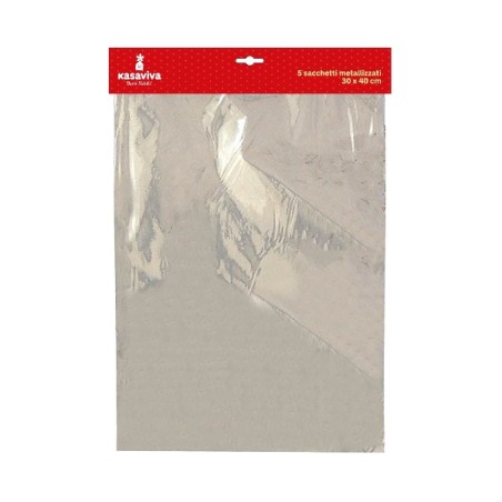 BUSTA 5 SACCHETTI METALLIZZATI 30X4 0