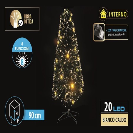 ALBERO 90CM 20LED 80TIPS 8F. M.2402 CALD