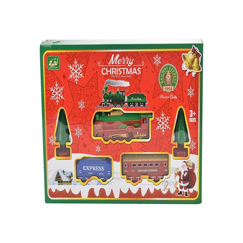 TRENINO A BATTERIA C/LUCI+SUONI 17PZ 605