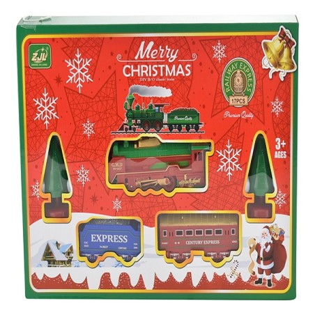 TRENINO A BATTERIA C/LUCI+SUONI 17PZ 605