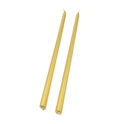 SET 2 CANDELE A STELO 25CM ORO
