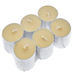 SET 6  TEALIGHT DIA.3.75X1.83CM ORO