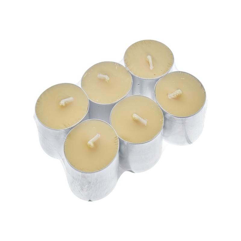 SET 6  TEALIGHT DIA.3.75X1.83CM ORO