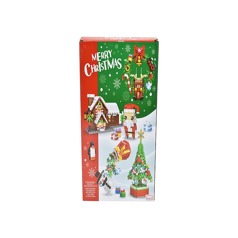 MATTONCINI CASETTA E BABBO NATALE 304PZ