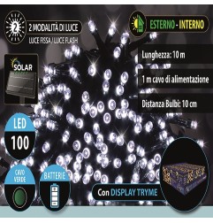 100LED SOLAR 10+2MT C/VERDE TRYME F+FL B
