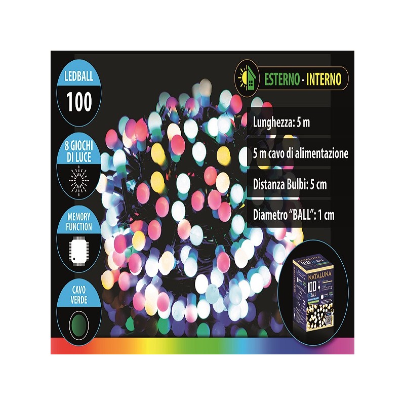 100LED/BALL MEMORY USO ESTER.8F.MULTI