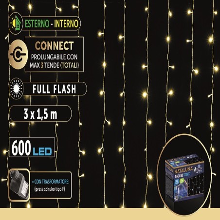 TENDA 600LED 3X1.5MT F.FLASH CONNECT CAL