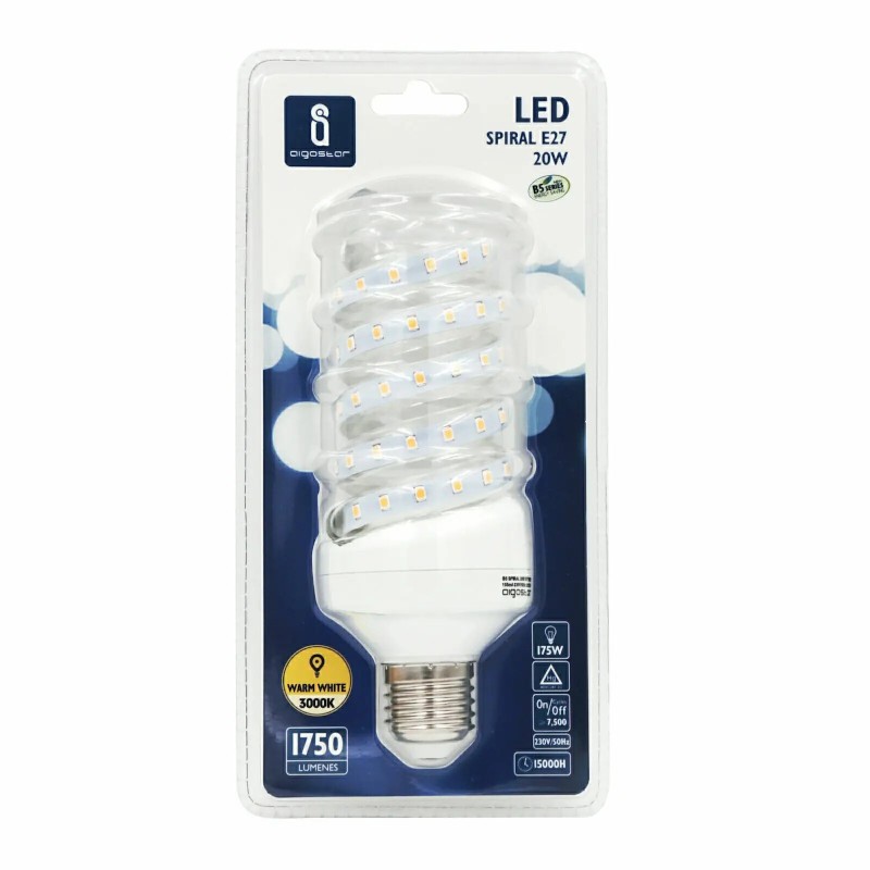 LED B5 SPIRAL 20W E27 3000K