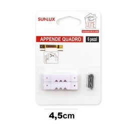 GANCI PER QUADRO 6PC BIANCO