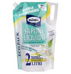 MIL MIL SAPONE LIQUIDO  RICARICA MUSCHIO BIANC 2LT