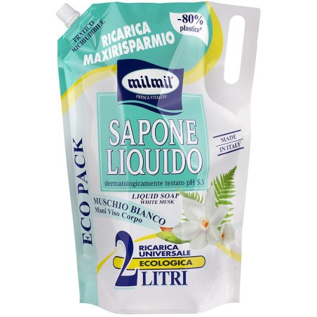 MIL MIL SAPONE LIQUIDO  RICARICA MUSCHIO BIANC 2LT