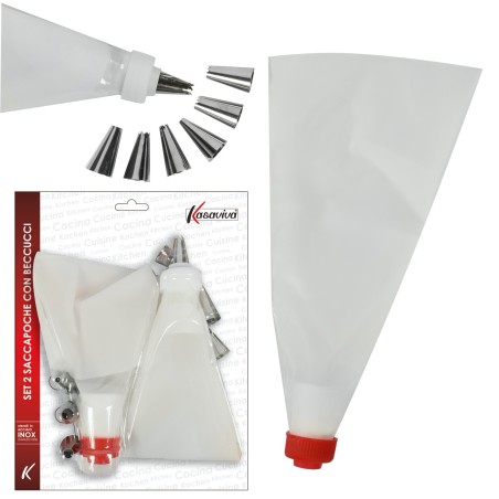 SET 2 SACCAPOCHE RIUTILIZZABILI CON BECCUCCIO
