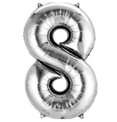 PALLONCINO 8 ARGENTO 45CM