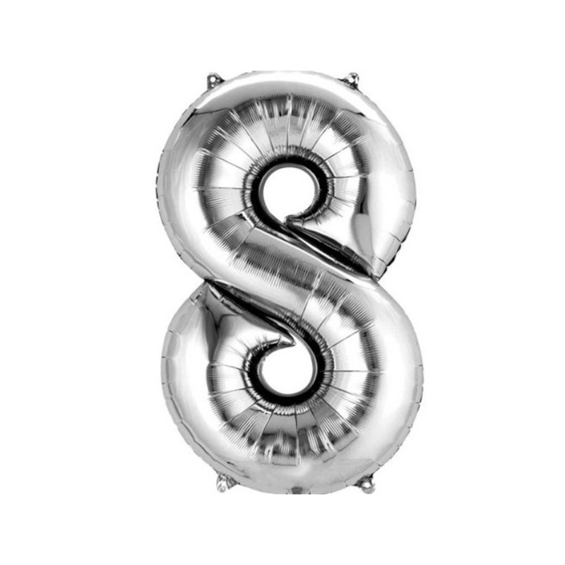 PALLONCINO 8 ARGENTO 45CM