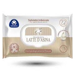 SALVIETTE BABY LATTE ASINA 72PZ