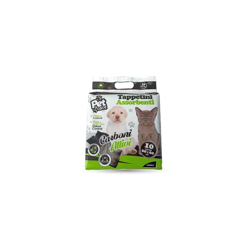 TAPPETINI PET CARBONI ATTIV 60X60CM 10PZ