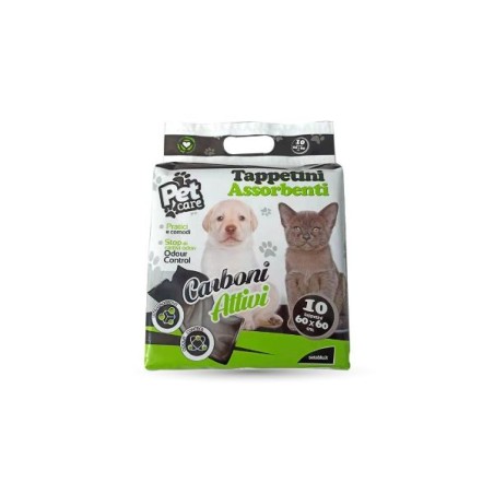 TAPPETINI PET CARBONI ATTIV 60X60CM 10PZ