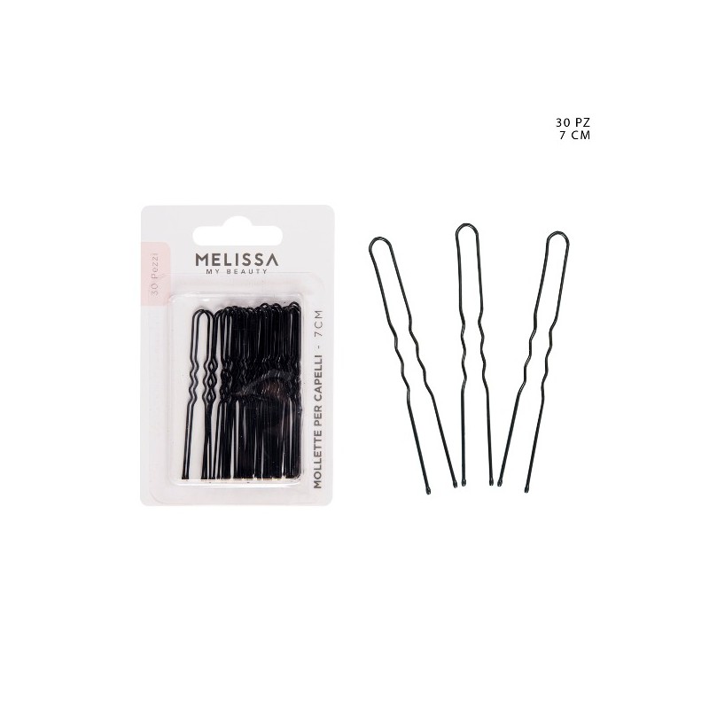 MELISSA FORCINE CAPELLI 7CM 30PZ NERO