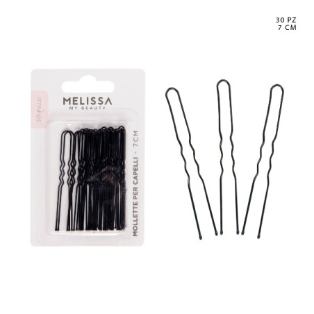 MELISSA FORCINE CAPELLI 7CM 30PZ NERO