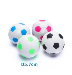 RUBBER FOAM FOOTBALL D5 7CM WHITE RED WH