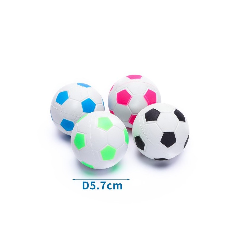 RUBBER FOAM FOOTBALL D5 7CM WHITE RED WH