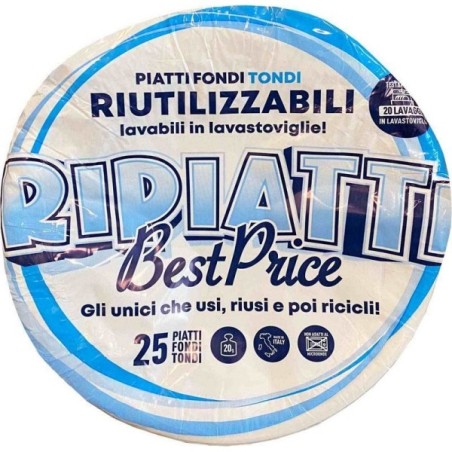 PIATTI FONDI TONDI RIUTILIZZABILI