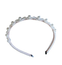 CERCHIETTO ROSA CON PERLE CERIM