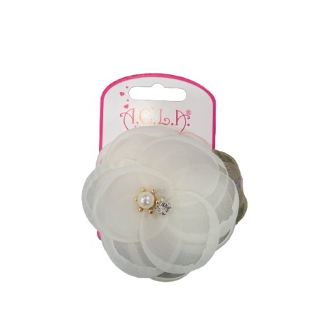 MOLLETTA FIORE CON PERLE CERIM.