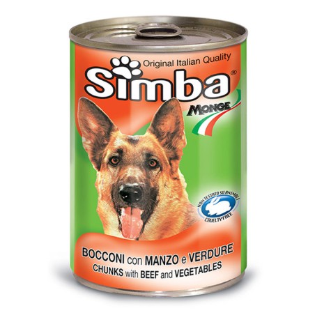 BARATTOLO BOCCONCINI CANE SIMBA CARNE MANZO E VERD