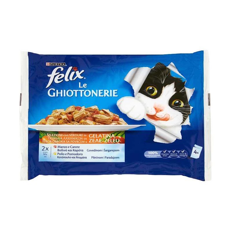 FELIX LE GHIOTTONERIE MANZO/VERDURE 4X100GR